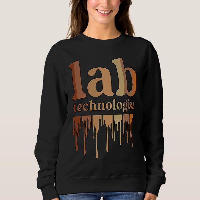 Black Lab Technologist African American Laboratory Sweatshirt (Vorderseite)