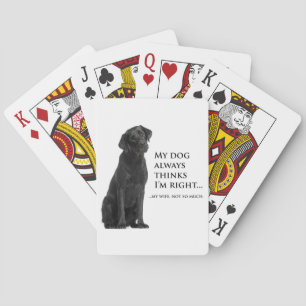 Black Lab v. Wife Playing Cards Spielkarten