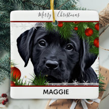 Black Lab Weihnachten - Niedlicher Hund Welpe Labr