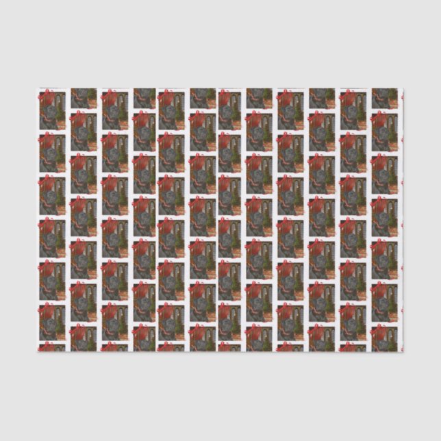 Black Lab Weihnachten Seidenpapier (Vorderseite)