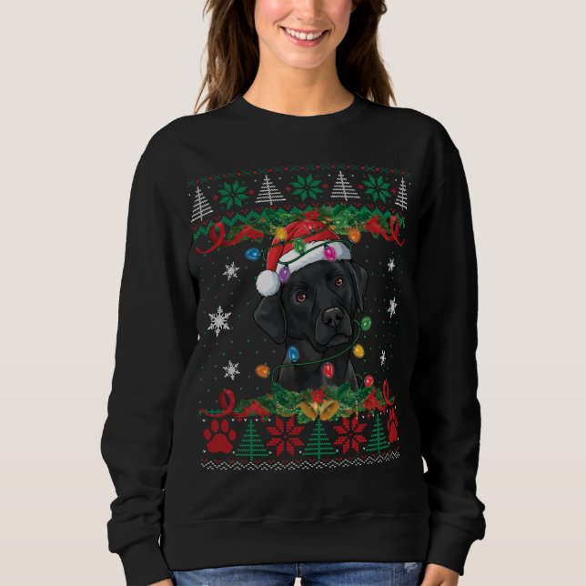 Black Lab Weihnachten Weihnachten Weihnachten Weih Sweatshirt (Vorderseite)