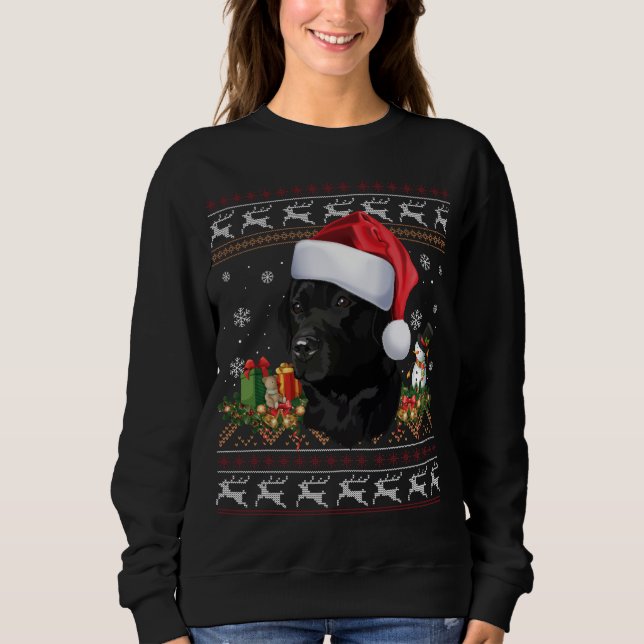 Black Lab Weihnachten Weihnachten Weihnachten Weih Sweatshirt (Vorderseite)