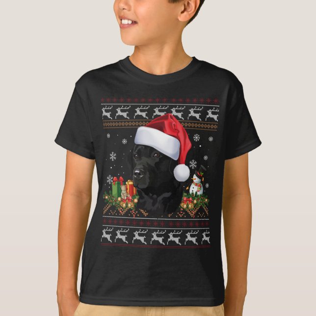 Black Lab Weihnachten Weihnachten Weihnachten Weih T-Shirt (Vorderseite)