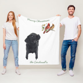 Black Lab Weihnachts-Hund Labrador Fleecedecke