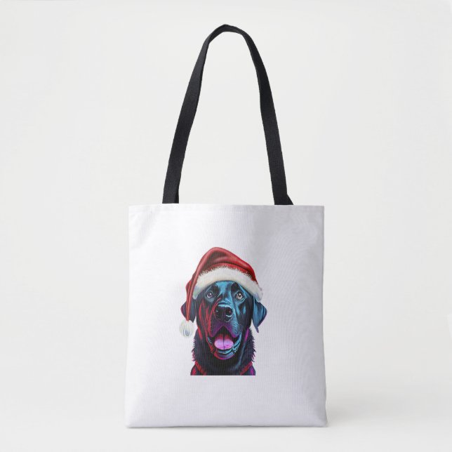 Black Lab Weihnachts-Magic_ Labrador in der Weihna (Vorderseite)