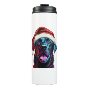 Black Lab Weihnachts-Magic_ Labrador in der Weihna Thermosbecher