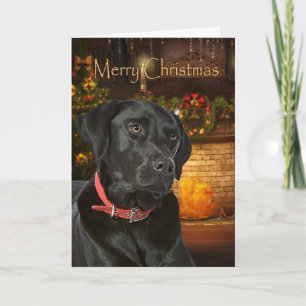 Black Lab Weihnachtskarte Feiertagskarte