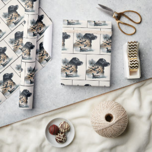 Black Labarador Retriever und Mallard Encks Geschenkpapier