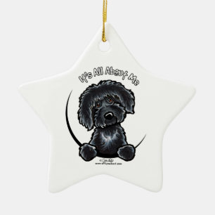 Black Labradoodle IAAM Keramikornament