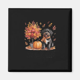Black Labradoodle It's Fall Y’all Pumpkin Herbst Magnet