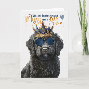 Black Labradoodle King für den Tag Funny Birthday Karte