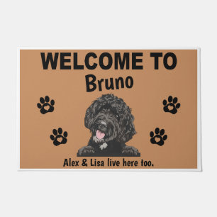 Black Labradoodle Personalized Door Mat Doormat  Fußmatte