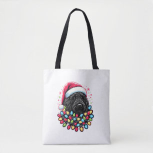 Black Labradoodle Weihnachtsbaum Xmas Lights Doodl