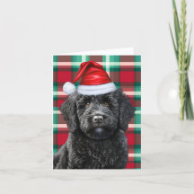 Black Labradoodle Weihnachtsfeiertag Kariert