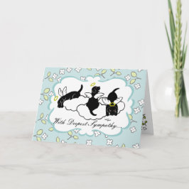 Black Labrador Angels Floral Karte