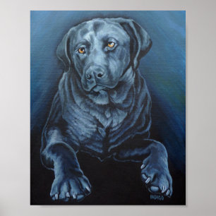 Black Labrador Art Poster Englisch Retriever Print