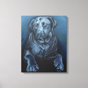Black Labrador Art Print English Retriever Print Leinwanddruck