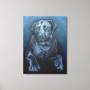 Black Labrador Art Print English Retriever Print Leinwanddruck