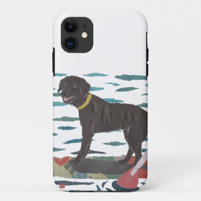 Black Labrador, Beach Dog Case-Mate iPhone Case (Rückseite)