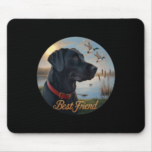 Black Labrador Best Friend. Jagd Wasservogelente Mousepad