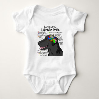 Black Labrador Brain Atlas Baby Strampler