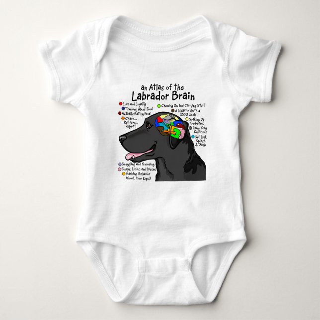Black Labrador Brain Atlas Baby Strampler (Vorderseite)