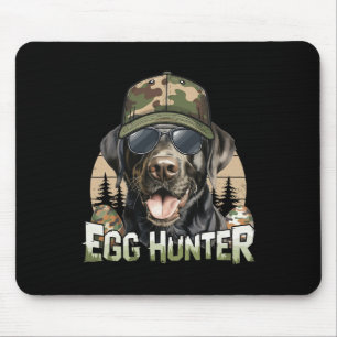 Black Labrador Camouflage Cap Egg Jäger Vintag Ost Mousepad