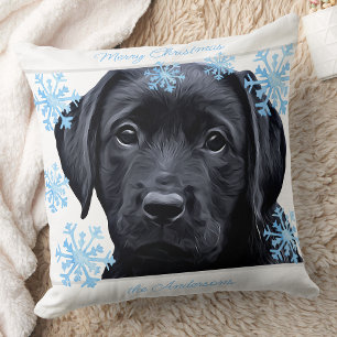 Black Labrador Christmas - Black Lab Kissen