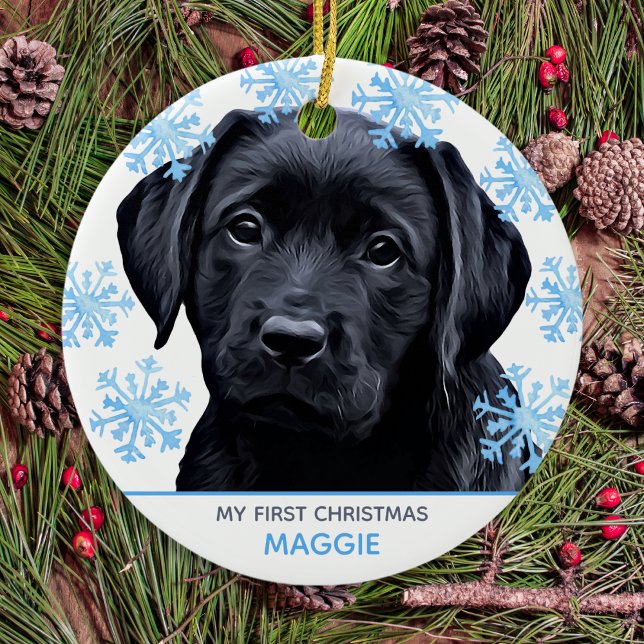 Black Labrador Christmas Niedlich Pet Puppy Dog Keramik Ornament (Von Creator hochgeladen)
