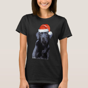 Black Labrador Christmas Niedlich Santa Dog T-Shirt