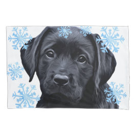 Black Labrador Christmas - Niedlicher Hund Welpe B Kissenbezug
