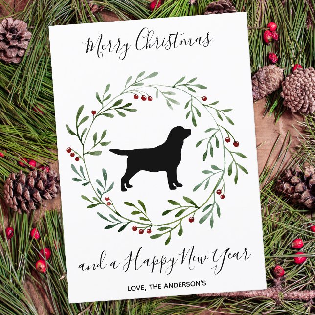 Black Labrador Elegant Dog Frohe Weihnachten (Von Creator hochgeladen)