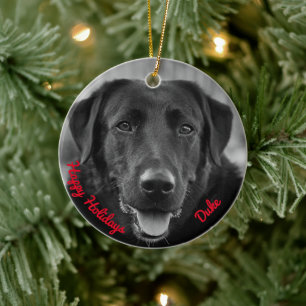 Black Labrador Foto Pet Dog Keramik Ornament