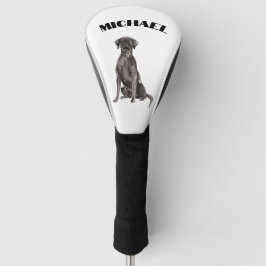Black Labrador Hund Personal Golf Headcover