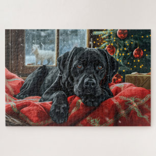 Black Labrador Hund Weihnachten Puzzle