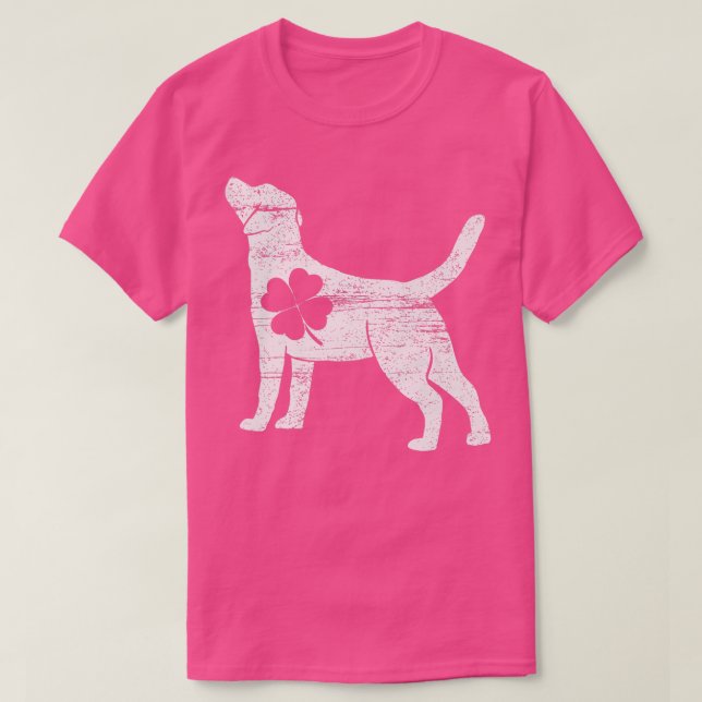 Black Labrador Irish Kleeblatt Saint Paddy's ST PA T-Shirt (Design vorne)