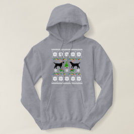 Black Labrador Kontur Ugly Christmas Hoodie
