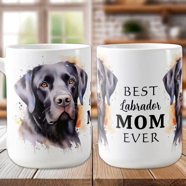 Black LABRADOR MAMA Hund Lover Black Lab Retriever Kaffeetasse (Von Creator hochgeladen)