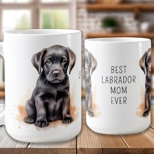 Black LABRADOR MAMA Hund Lover Niedliche Welpe Kaffeetasse