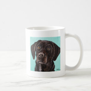 Black Labrador - Mohnanstrich Kaffeetasse