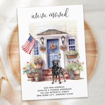 Black Labrador Patriotic Personalisiert Dog Moving