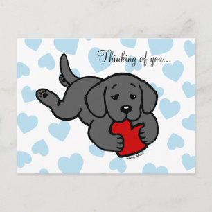 Black Labrador Puppy Cheart Postkarte