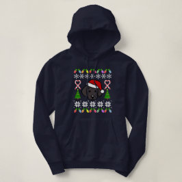 Black Labrador Puppy Christmas Pattern Hoodie