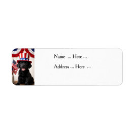 Black Labrador Puppy Patriotic Summer PartyCustom