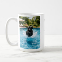 Black Labrador Puppy Pool Plunge Kaffeetasse