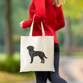 Black Labrador Retriever Adorable Cartoon Dog Art Tragetasche