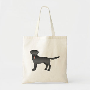 Black Labrador Retriever Cartoon Dog Illustration Tragetasche