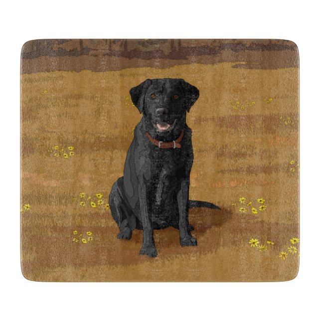 Black Labrador Retriever Dog Lover Gift Schneidebrett (Vorderseite)