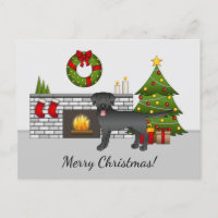 Black Labrador Retriever - Festlicher Weihnachtsra
