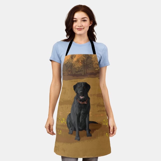 Black Labrador Retriever Hund Lover Geschenk Schürze (Getragen)